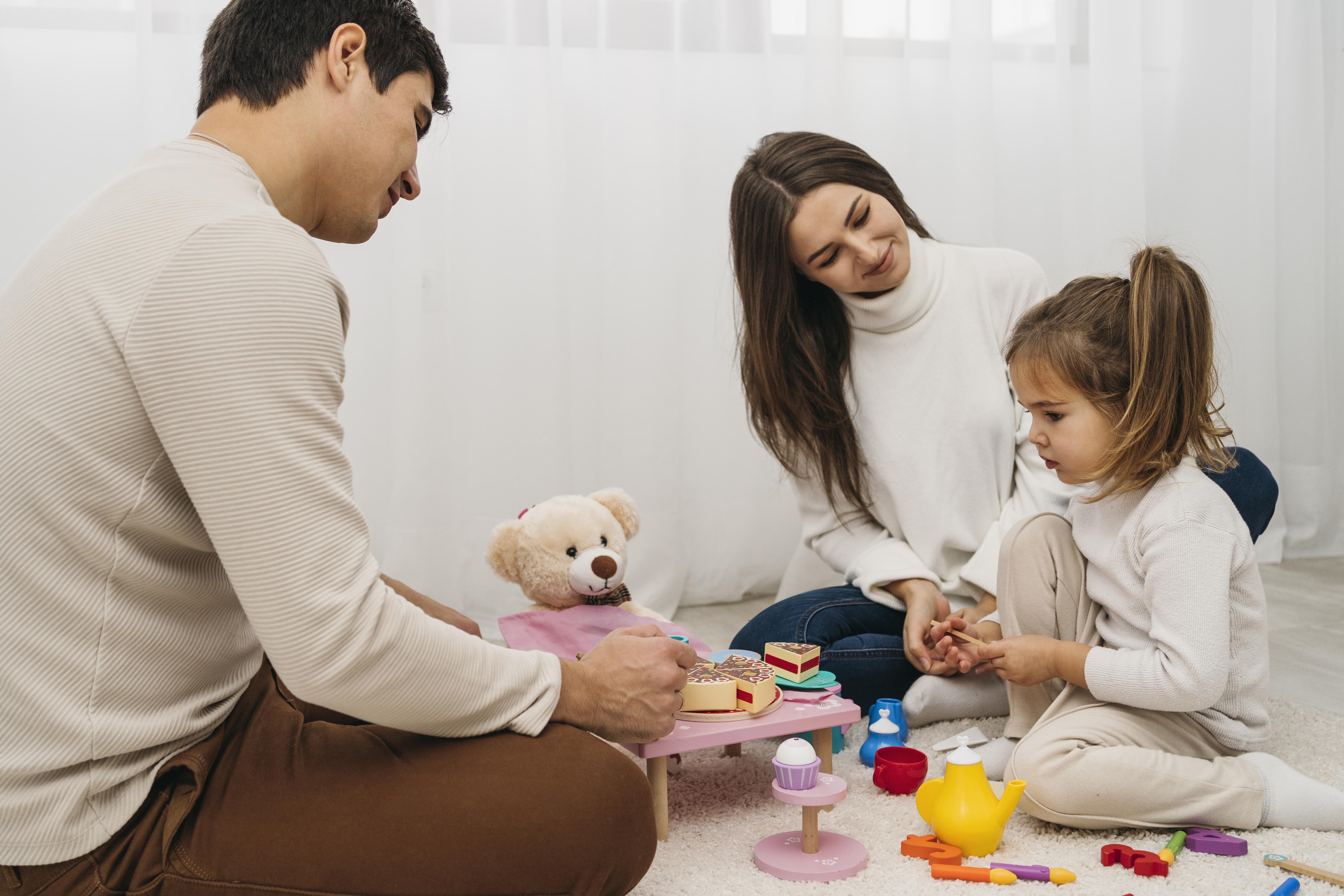 Parent explaining why toy rental makes sense for a growing family